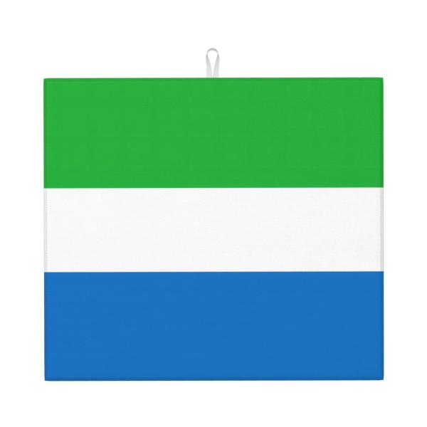 【並行輸入品】 Phayah Sierra Leone Flag Drying Mats For Kitchen Counter 16〓―18