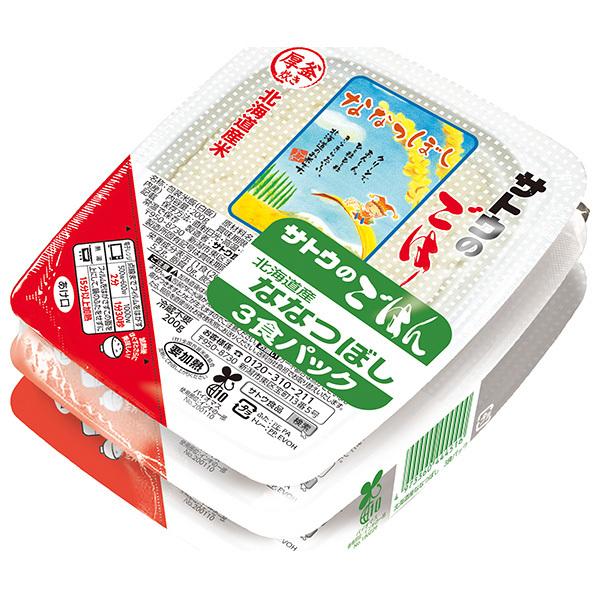 他サイト： サトウ食品 サトウのごはん 北海道産ななつぼし 3食セット (200g×3食)×12個入｜ 送料無料の商品画像