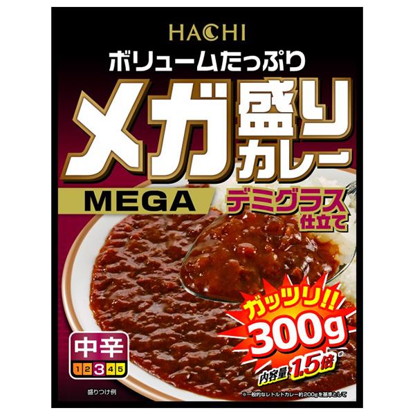 ハチ食品 メガ盛りカレー デミグラス仕立て 300g×22個入×(2ケース)｜ 送料無料