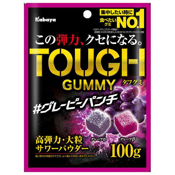 Kabaya カバヤ タフグミ グレーピーパンチ 100g×6袋入×(2ケース