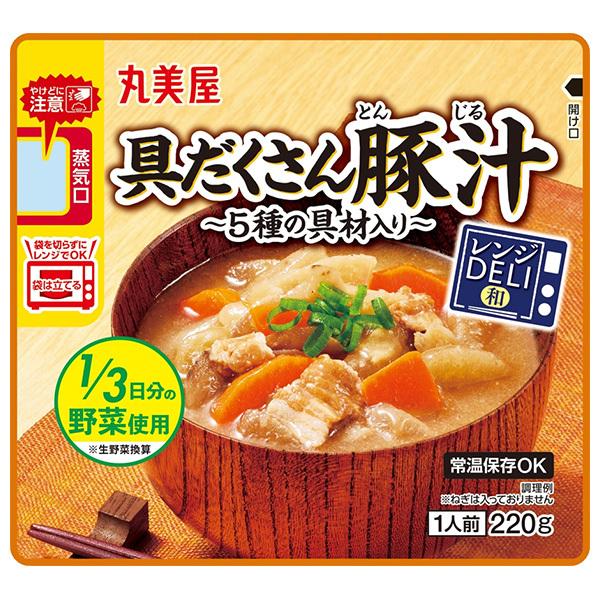 丸美屋 レンジDELI 豚汁 220g×5箱入｜ 送料無料