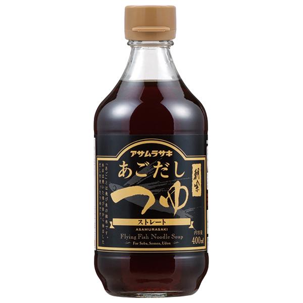 アサムラサキ あごだしつゆ ストレート 400ml瓶×12本入×(2ケース)｜ 送料無料