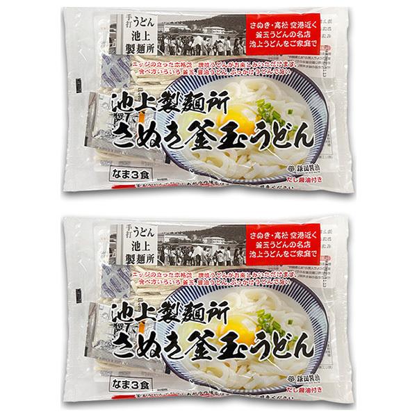 [爆買 お中元] さぬき麺心 池上製麺所特製 釜玉うどん (3食入×2袋)×1個入 メーカー 問屋直送｜ 送料無料