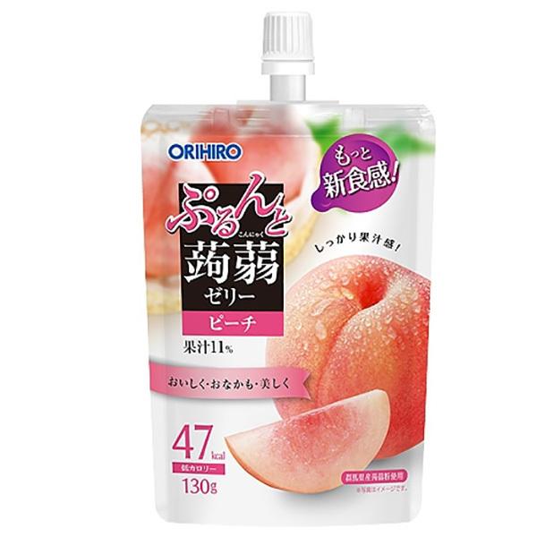 オリヒロ蒟蒻ゼリーピーチ　36個入り　2ケース ORIHIRO（オリヒロ） ぷるんと蒟蒻ゼリー ピーチ 130gパウチ×48本入