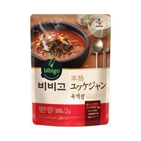 CJジャパン bibigo(ビビゴ) 本格ユッケジャン 500ml×18袋入×(2ケース)｜ 送料無料 調味料 韓国 韓国調味料  bibigo ビビゴ スープ