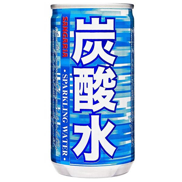 サンガリア 炭酸水 185ml缶×30本入｜ 送料無料