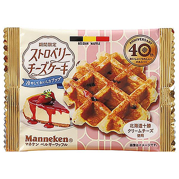 ローゼン マネケン ストロベリーチーズケーキ ワッフル 1個×12(6×2)個入×(2ケース)｜ 送料無料