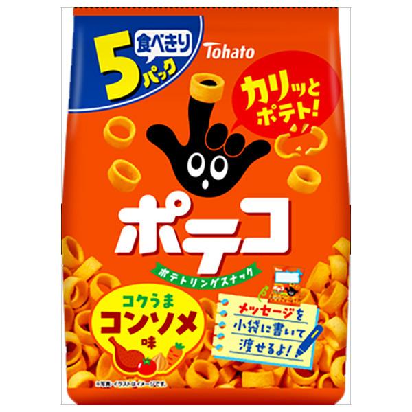 東ハト ポテコ コンソメ味 5P 95g×12袋入 メーカー 問屋直送｜ 送料無料