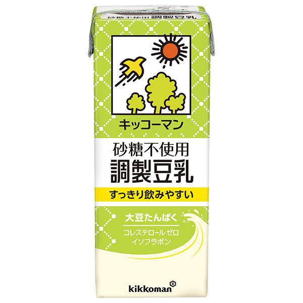 キッコーマン 砂糖不使用 調整豆乳 200ml紙パック×18本入｜ 送料無料
