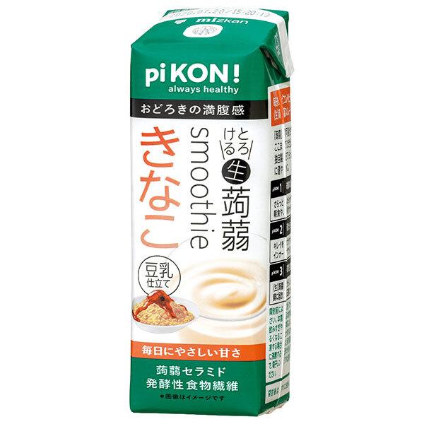 ミツカン pi KON! とろける 生蒟蒻 スムージー きなこ 225ml×12本入×(2ケース)｜ 送料無料