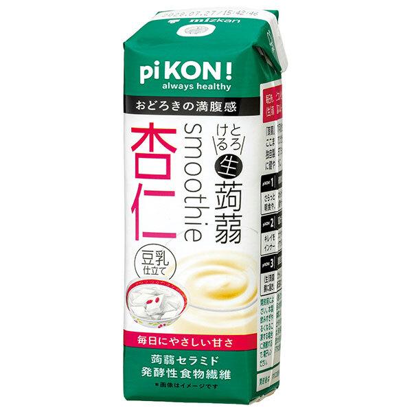 ミツカン pi KON! とろける 生蒟蒻 スムージー 杏仁 225ml×12本入×(2ケース)｜ 送料無料