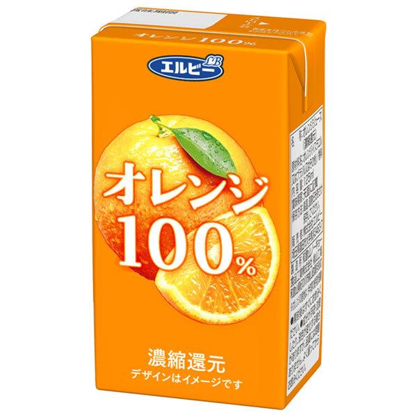 エルビー オレンジ100% 125ml紙パック×24本入｜ 送料無料 : のぞみ