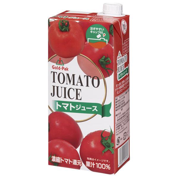 ゴールドパック トマトジュース 1L紙パック×6本入×(2ケース)｜ 送料