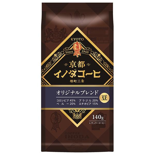 キーコーヒー 京都イノダコーヒ オリジナルブレンド 豆 140g×6入×(2ケース)｜ 送料無料