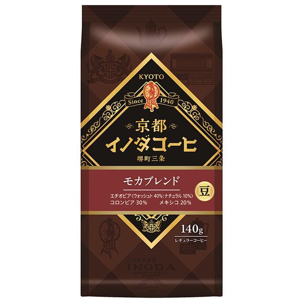 キーコーヒー 京都イノダコーヒ モカブレンド 豆 140g×6袋入｜ 送料無料