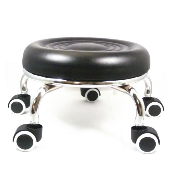 ロースツール ワーキングチェア キャスター付 低床椅子 作業椅子 黒色