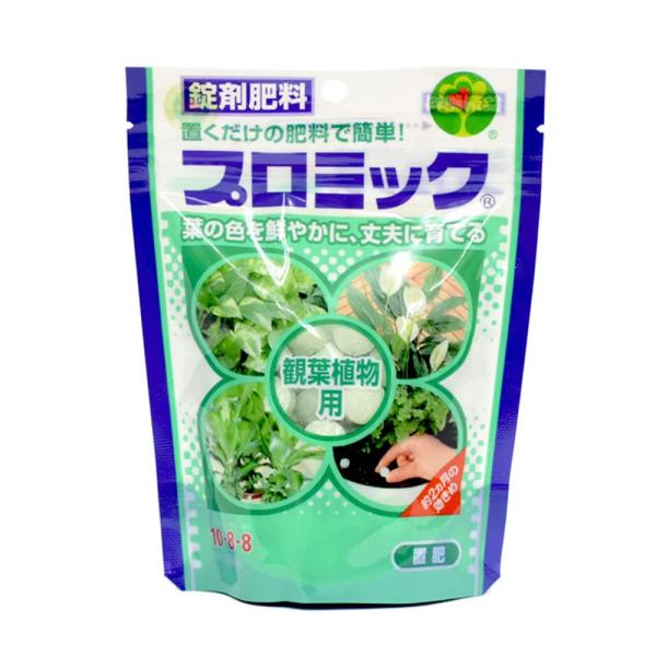 「商品情報」説明プロミック 観葉植物用 150g(株式会社ハイポネックス ジャパン)■効果・土の上に置くだけだから簡単！・早く効く成分(速効性)とゆっくり効く　成分(緩効性)配合により、　安定した肥料効果が約2か月持続します。・臭いもなく清...