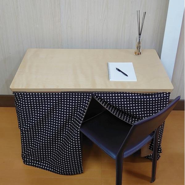【日本製】105×60　こたつデスク用　こたつ布団　ポルカBK　受注生産