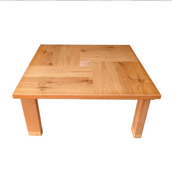 現品限り大特価　こたつナラ節90　アウトレット　サンプル品　正方形　継脚　家具調こたつ　こたつテーブル