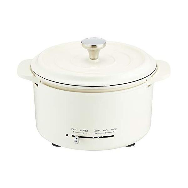 山善 電気鍋 IH直火対応 グリル鍋 マットホワイト EGDD650MW メーカー保証1年