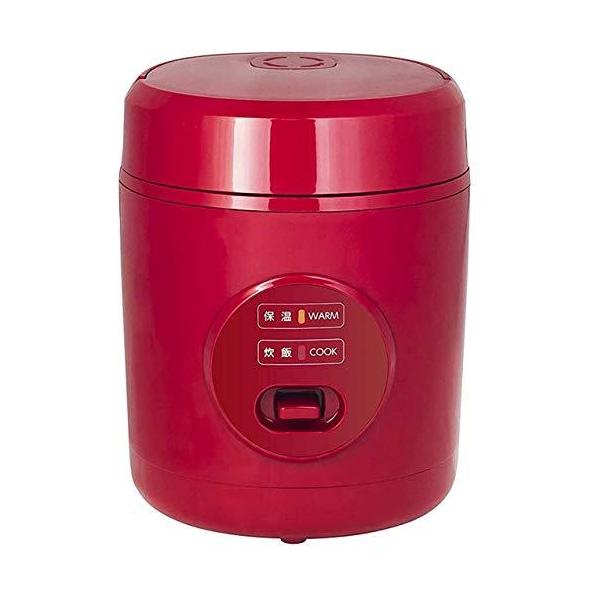 山善 炊飯器 0.51.5合 ひとり暮らし用 小型 ミニ ライスクッカー レッド YJEM150R メーカー保証1年