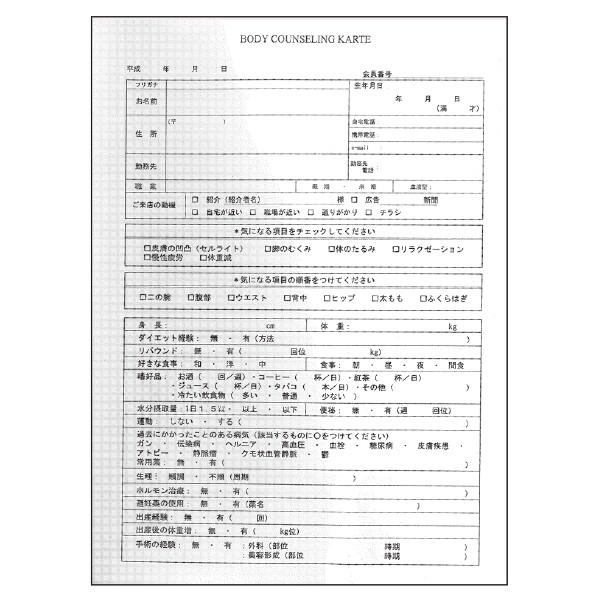 ボディ エステティック カウンセリング カルテ ａ4サイズ 4ページ 50組 カウセリングシート 診断書 説明書 エステサロン エステ用品 Buyee Buyee 日本の通販商品 オークションの入札サポート 購入サポートサービス