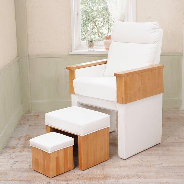 Foot High Chair KING 3点セット ホワイト ネイルチェア ネイル椅子 