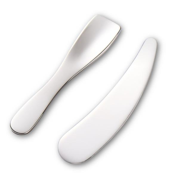 WBway 化粧品用 ステンレス製 スパチュラ 2本セット 【衛生的】 ヘラ ミニサイズ 美容 クリーム ジャータイプ用