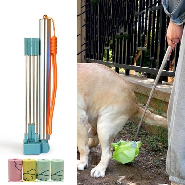 爆買サイズ・仕様サイズ：最長 約79cm（伸縮式）素材：アルミ合金、ABS樹脂商品の特徴伸縮式デザイン（最長約79cm）　かがまずに使用でき、腰や膝への負担を軽減します。アルミ合金素材採用　軽量で持ちやすく、頑丈で長持ち。毎日のお散歩に最適...