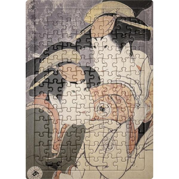 ジグソーパズル 東洲斎写楽 二代目瀬川富三郎の大岸蔵人妻やどり木と中村万世（まんよ）の腰元・若草 A4サイズ 104ピース