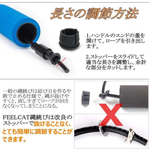 Feelcat なわとび トレーニング用 フィットネス 消費カロリー 縄跳び 大人用 子供用 長さ調節可 Fc1801 を 黒 ピン Buyee Buyee 日本の通販商品 オークションの代理入札 代理購入