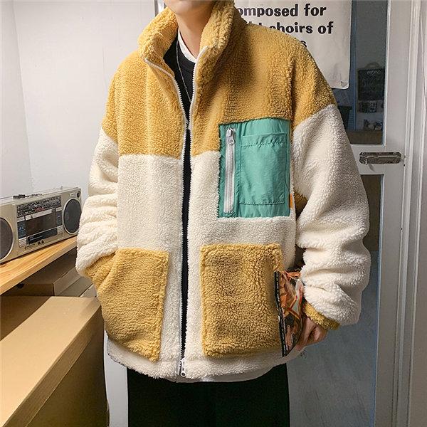 メンズフリースジャケット ボアジャケット ジップアップ フリース アウターウエア ジャケット ブルゾン アウター 立ち襟 ふわふわ もこもこ 秋冬 暖かい Whygroy Ntwatch 通販 Yahoo ショッピング