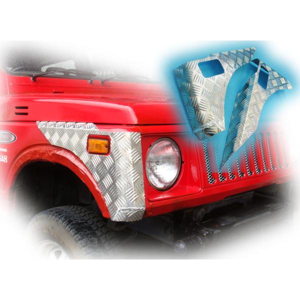ジムニー　ja11 縞板　コーナーガード　クロカン JA11用フロントコーナーガードType3 SJ30 JA71 JA11 クロカン ガード