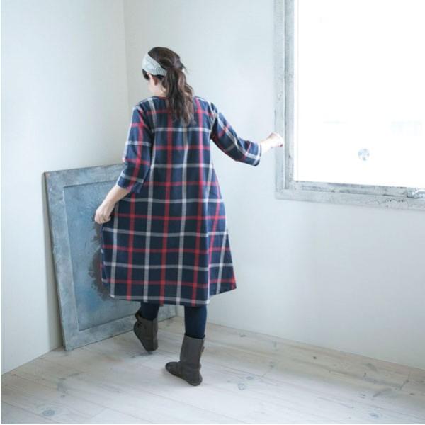 コットンチェックワンピース ワンピ チェック柄 カジュアル ナチュラル服 シンプル 重ね着 秋 秋ワンピース Buyee 日本代购平台 产品购物网站大全 Buyee一站式代购 Bot Online