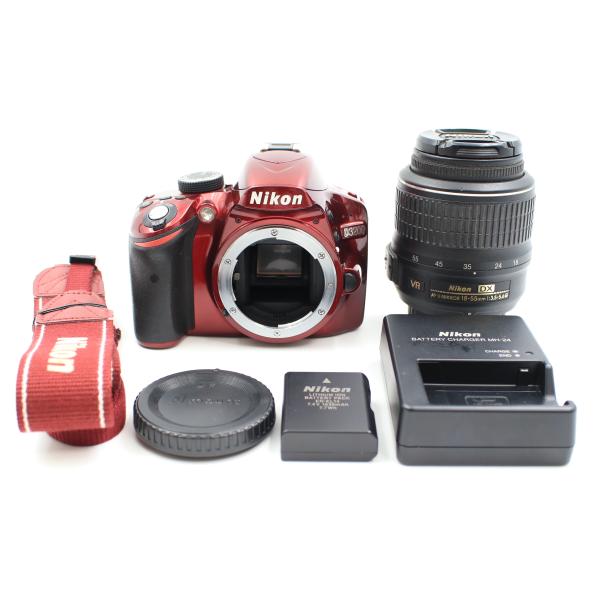 ニコン シャッター数4546枚 Nikon D3200 レッド レンズキット