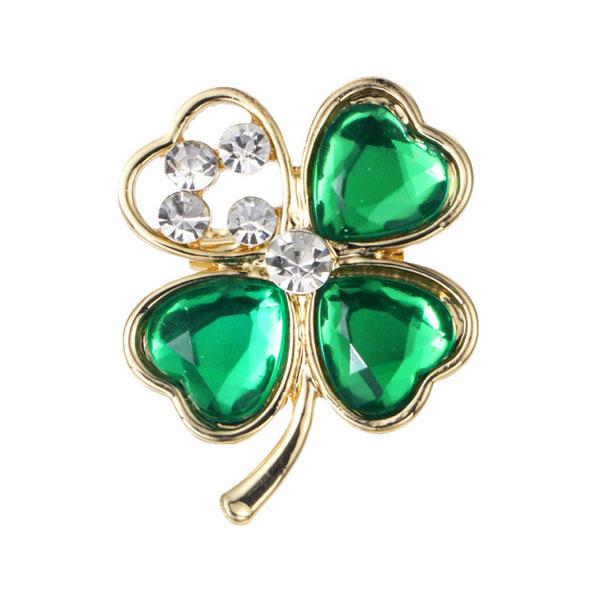 ピンズ ピン バッジ ブローチ バッヂ 左上に透明ライトストーン (金