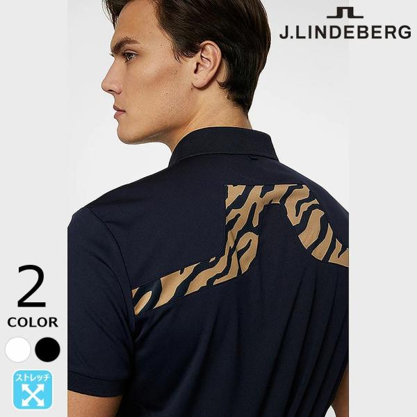 J.LINDEBERG（ジェイリンドバーグ） ショルダーロゴ 半袖 ポロ シャツ