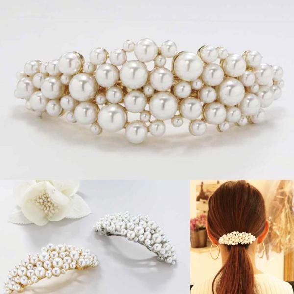 バレッタ 大きめ パール 結婚式 ヘアアクセサリー ゴージャス レディース Buyee Buyee Japanese Proxy Service Buy From Japan Bot Online