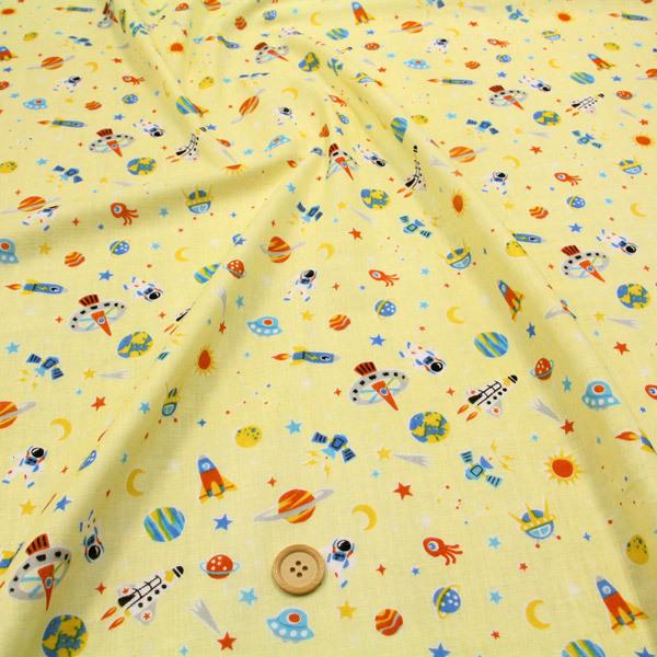 宇宙飛行士 ダブルガーゼ生地 Wガーゼ シャツ 生地 赤ちゃん パジャマ おくるみ スタイ ハンカチ マスク 50cm単位 010 17 Ap 1 生地通販 布1000ネット ヤフー店 通販 Yahoo ショッピング