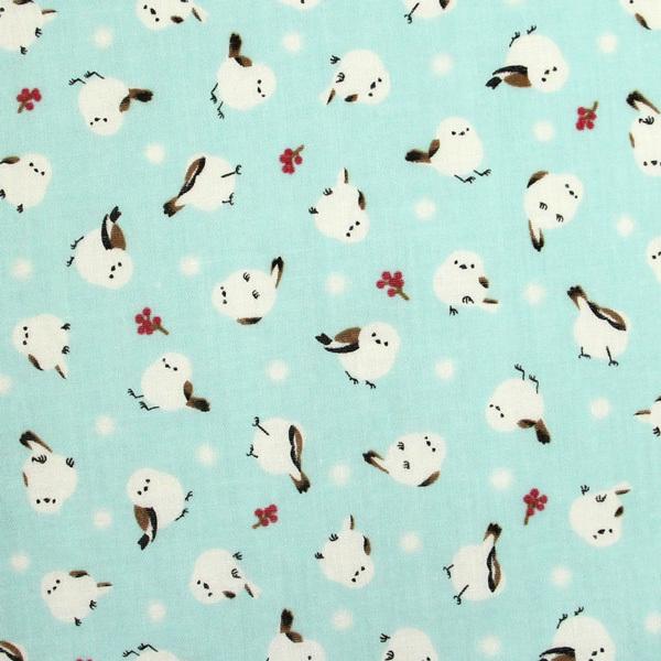 かわいいシマエナガ ダブルガーゼ生地 Wガーゼ シャツ 生地 Bird パジャマ おくるみ スタイ ハンカチ マスク 50cm単位 010 17 Ap 1 生地通販 布1000ネット ヤフー店 通販 Yahoo ショッピング