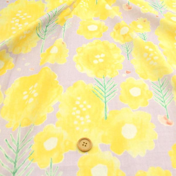 菜の花 ダブルガーゼ生地 Wガーゼ シャツ 生地 赤ちゃん ワンピース パジャマ おくるみ スタイ 花柄 マスク 50cm単位 010 17 Ap 2 生地通販 布1000ネット ヤフー店 通販 Yahoo ショッピング