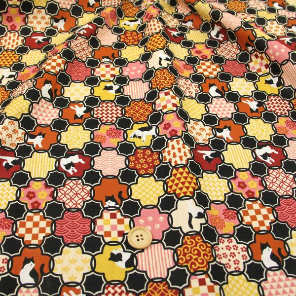 ≪5％OFF≫≪無料レシピ有≫生地 布 花菱柄 シーチング生地 再入荷4