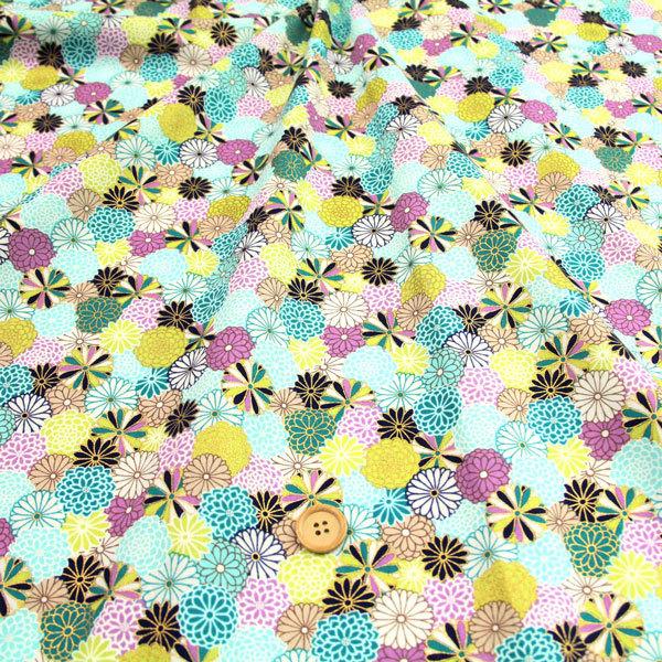 5 Off 小菊 金華物語 Cbポプリン生地 和柄 ハンドメイド 菊柄 花柄 モダン 巾着 がま口 バッグ 50cm単位 014 18 Sk6400 1 生地通販 布1000ネット ヤフー店 通販 Yahoo ショッピング