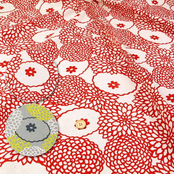 大輪の花 綿麻キャンバス生地 Flower ハーフリネン ハンドメイド 雑貨 インテリア バッグ エプロン ポーチ 50cm単位 055 10 Up5721 生地通販 布1000ネット ヤフー店 通販 Yahoo ショッピング