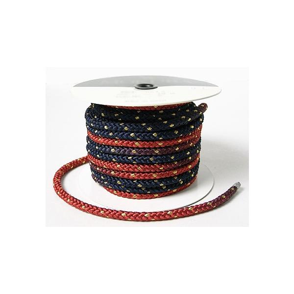 レーヨン90% ポリエステル10%　直径約4mm※10cm単位で販売、価格は10cm分です。数量は10cm単位で入力して下さい(例:1m購入なら数量10) ●上品さとゴージャスさのバランスが絶妙な、美しいひもです！しっかりした組みひもタイプ...