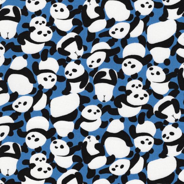 FUWARI 染布 オックス カモフラージュ パンダ ブルー系地 5色 1m単位