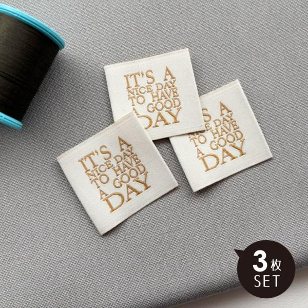 ハンドメイドタグ 刺繍【3枚セット】商用利用可 タグ アルファベット 英字 シンプル おしゃれ  ワッペン ラベル 韓国タグ151/3枚set