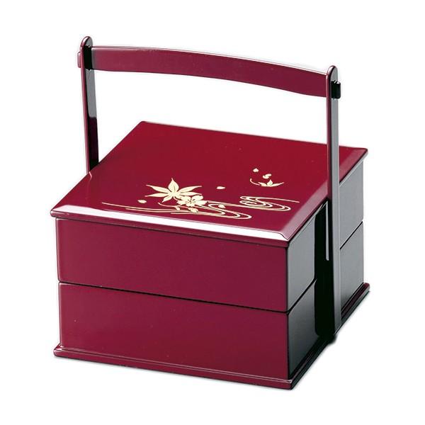 正規激安 母の日 和食器 越前漆器 お重 ２段重箱 5 5寸 手提げ 木製 二段重 越前塗り 朱 漆塗り 雲錦流水 天然木 おしゃれ かわいい ギフト 激安特価 Www Technet 21 Org