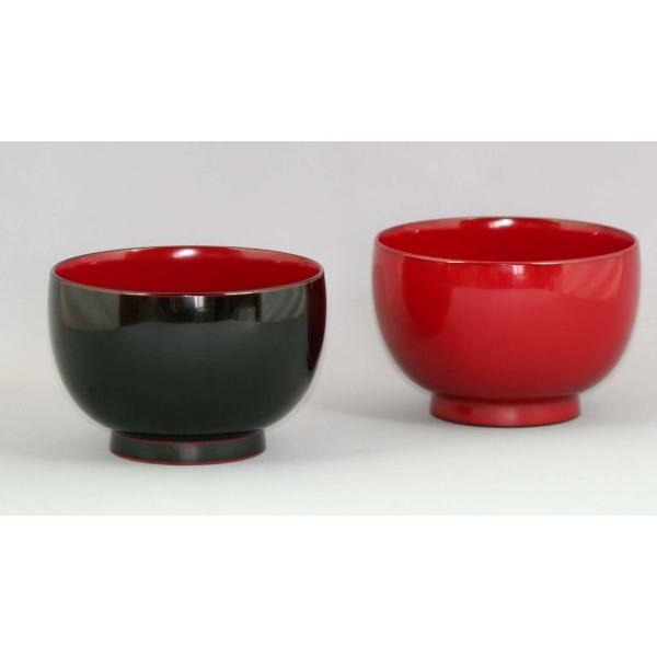 ペア椀 3.5 布袋型 溜内朱 朱 漆塗り 夫婦椀 木合 越前漆器 越前塗り 和食器 椀 汁椀 2個 ギフト 内祝い 成人内祝い 結婚内祝