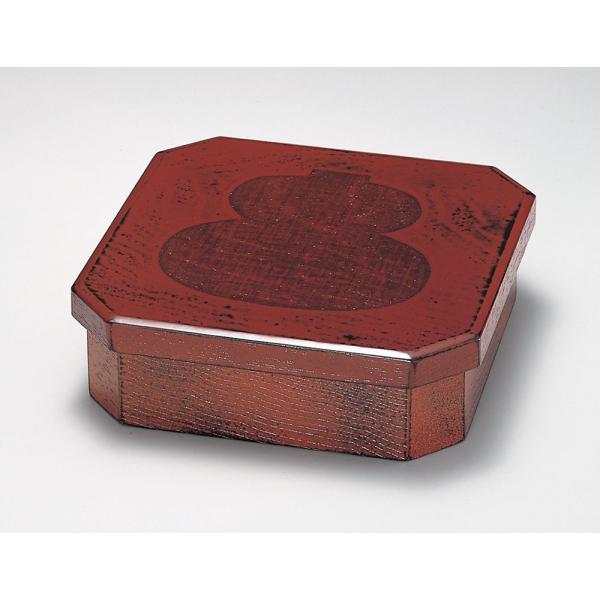 お重１段重箱弁当箱和食器一ヶ重越前漆器根来塗り木製6 5寸一段重ひさご越前塗り布貼りおしゃれかわいいギフト内祝い成人内祝い結婚内祝い